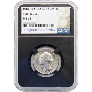 1983 D Washington Quarter NGC MS65 Black Core Original Bag Series