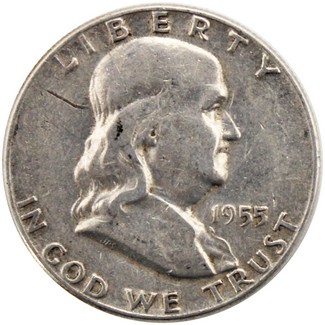 1955 Franklin Half Dollar VG/XF Condition