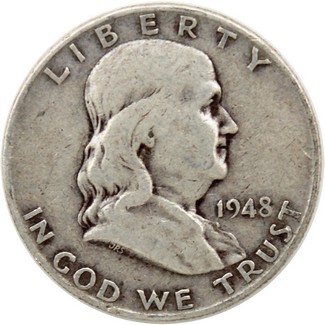 1948 Franklin Half Dollar VG/XF Condition