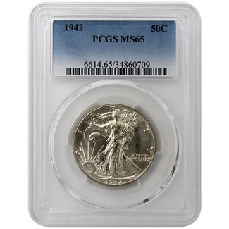 1942 Walking Liberty Half Dollar PCGS MS-65