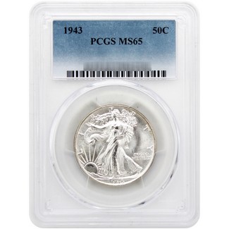 1943 Walking Liberty Half Dollar PCGS MS-65
