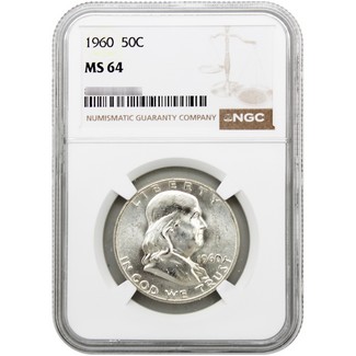 1960 Franklin Half Dollar NGC MS-64
