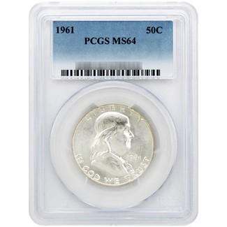 1961 Franklin Half Dollar PCGS MS-64