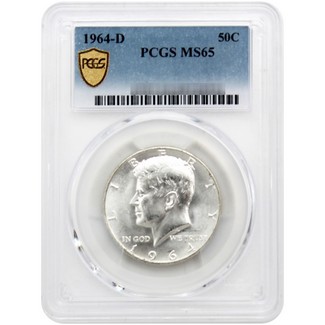 1964 D Kennedy Half Dollar PCGS MS65