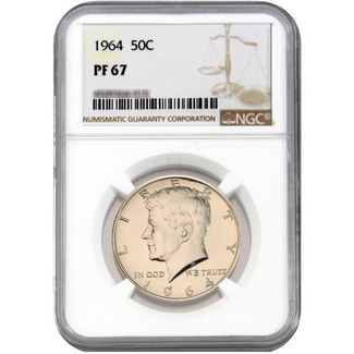 1964 Proof Kennedy Half Dollar NGC PF-67