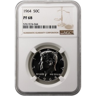 1964 Proof Kennedy Half Dollar NGC PF-68