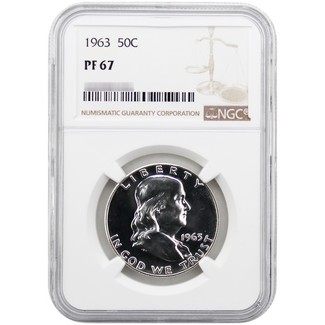 1963 Proof Franklin Half Dollar NGC PF-67