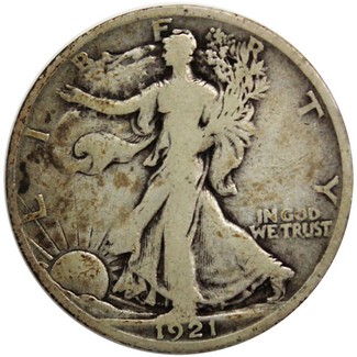 1921 S Walking Liberty Half Dollar G-VG Condition