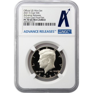2021 S Clad Proof Kennedy NGC PF70 Ultra Cameo Advance Releases