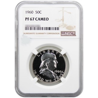 1960 Proof Franklin Half Dollar NGC PF67 Cameo