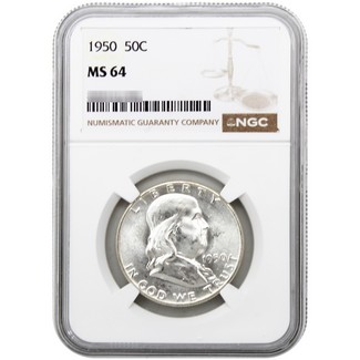 1950 Franklin Half Dollar NGC MS64