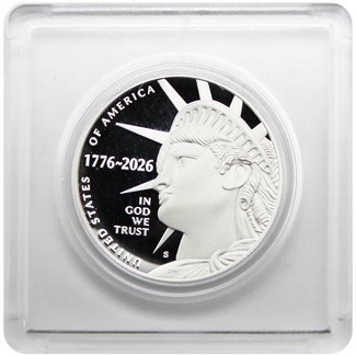 1776-2026 S Silver Proof Semiquincentennial Half Dollar Enduring Liberty in Custom Packaging