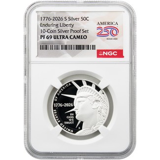 2026 S Silver Proof Semiquincentennial Half Dollar Enduring Liberty NGC PF69 UC America 250 Label