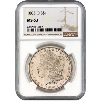 1883 O Morgan Dollar NGC MS63