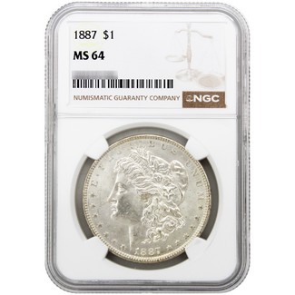 1887 Morgan Dollar NGC MS-64