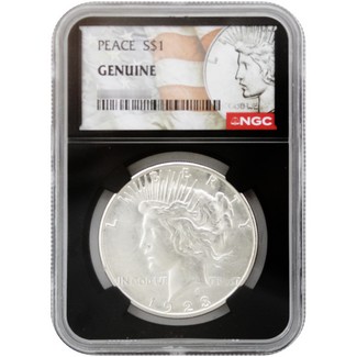 Random Date Peace Dollar NGC Genuine Black Core Peace/Flag Label