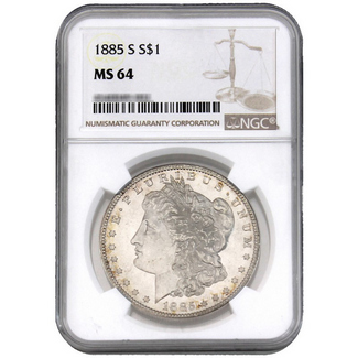 1885 S Morgan Dollar NGC MS64