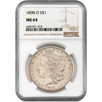 1898-O Morgan Silver Dollar NGC MS-64