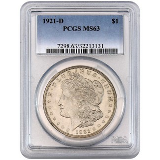 1921-D Morgan Dollar PCGS MS-63