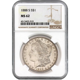 1888-S Morgan Dollar NGC MS-62