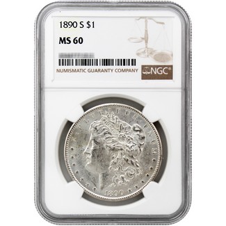 1890-S Morgan Dollar NGC MS-60