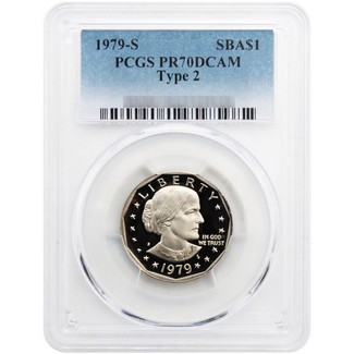 1979 S Proof Type 2 Susan B. Anthony Dollar PCGS PR70 DCAM