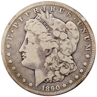 1890-CC Morgan Silver Dollar