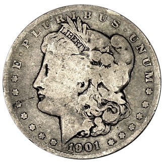 1901 S Morgan 90% Silver Dollar in VG/VF condition