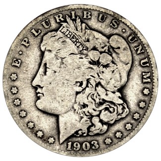 1903 S Morgan 90% Silver Dollar in VG/VF condition
