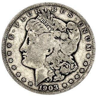 1903 P Morgan 90% Silver Dollar in VG/VF condition