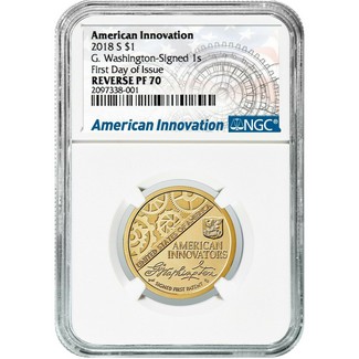 2018 S American Innovation Dollar NGC Reverse PF70 FDI American Innovation Series Label