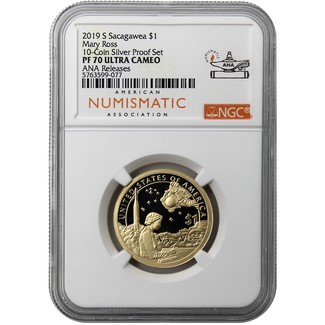 2019 S Native American Dollar NGC PF70 UC ANA Releases from the Silver Proof Set ANA Label