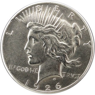 1926 S Peace Dollar AU-BU Condition