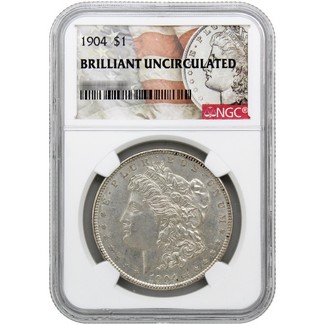 1904-P Morgan Dollar Brilliant Uncirculated NGC Morgan/ Flag Label