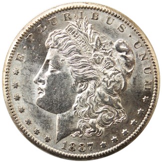 1887 S Morgan Silver Dollar Brilliant Uncirculated Condition