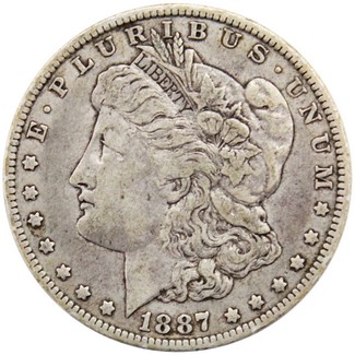 1887 O Morgan Silver Dollar in Good - Very Good Condition