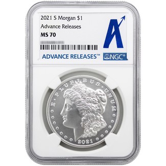 2021 S Morgan Silver Dollar NGC MS70 Advance Releases