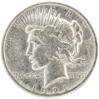1921 Peace Dollar in Very Fine - Extra Fine Condition