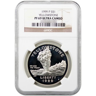 1999 Proof Yellowstone National Park Commem Dollar NGC PF69 UC