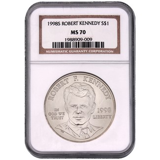 1998 S Robert Kennedy Commem Dollar NGC MS70