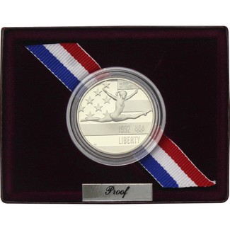 1992 S Proof Olympic Gymnastics Commem Half Dollar OGP
