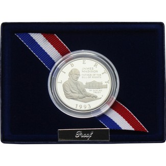 1993 S Proof Bill of Rights Commem Silver Half Dollar OGP