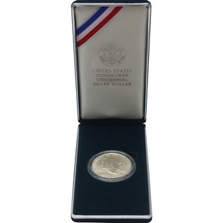 1990 W Eisenhower Commem Dollar BU Condition OGP