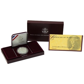 1993 Jefferson Proof Dollar OGP