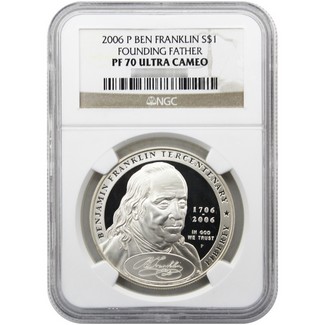 2006 Franklin Founding Father Commem NGC PF70 UC
