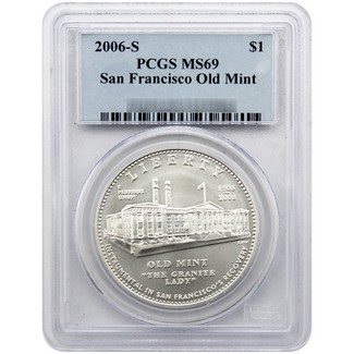 2006 S San Francisco Old Mint Centennial Commem Silver Dollar PCGS MS69