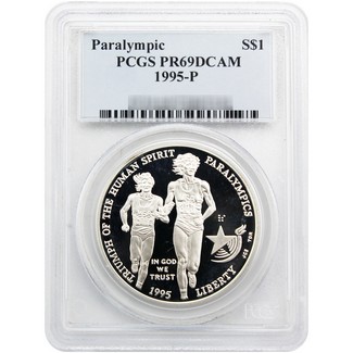 1995 Olympic Runner Proof Commem Dollar PCGS PR69 DCAM