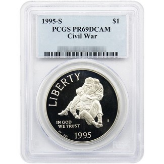 1995 S Proof Civil War Commem Dollar PCGS PR69 DCAM