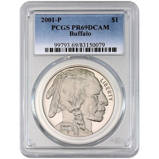 2001 Buffalo Proof Commem Dollar PCGS PR69 DCAM