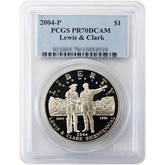 2004 P Lewis & Clark Proof Commemorative Silver Dollar PCGS PR70 DCAM